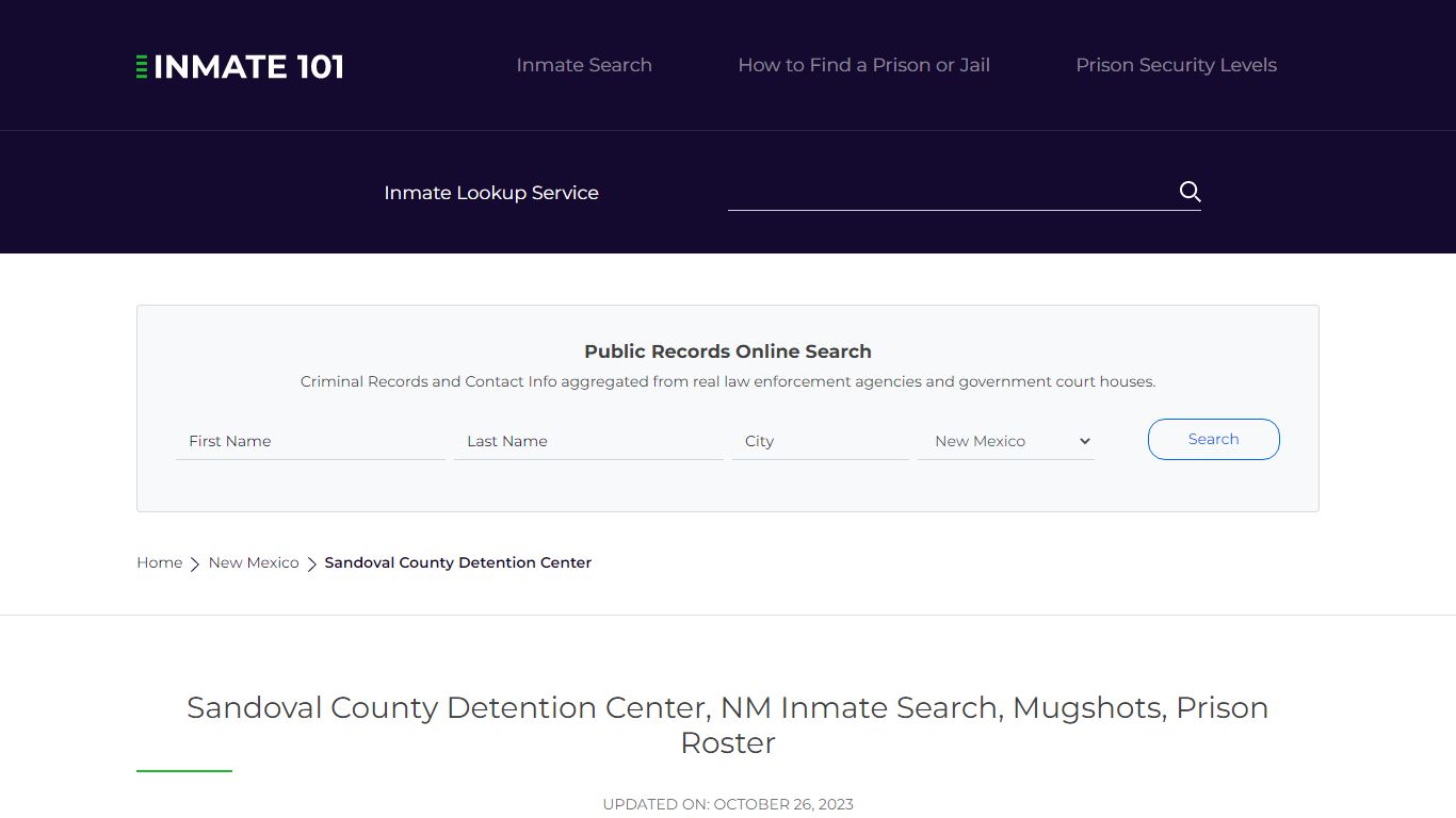 Sandoval County Detention Center, NM Inmate Search, Mugshots, Prison ...